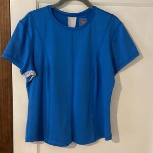 Lucky in Love Vibrant Blue Short Sleeve tennis Top